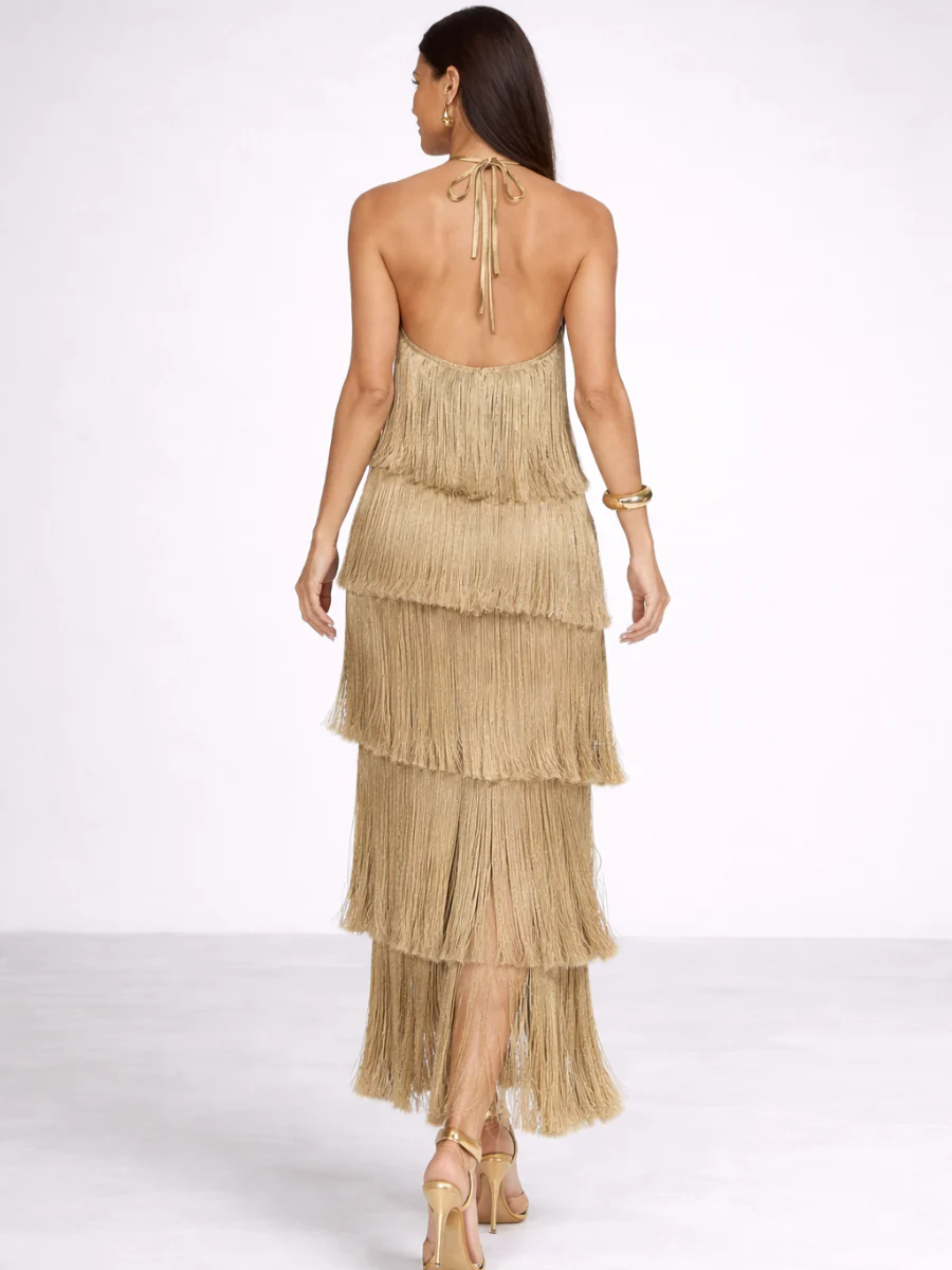 Vestido Maika™ | Glamour Dorado que Roba Todas las Miradas