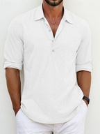 ARCHIE™ | Camisa clásica de mezcla algodón-lino atemporal