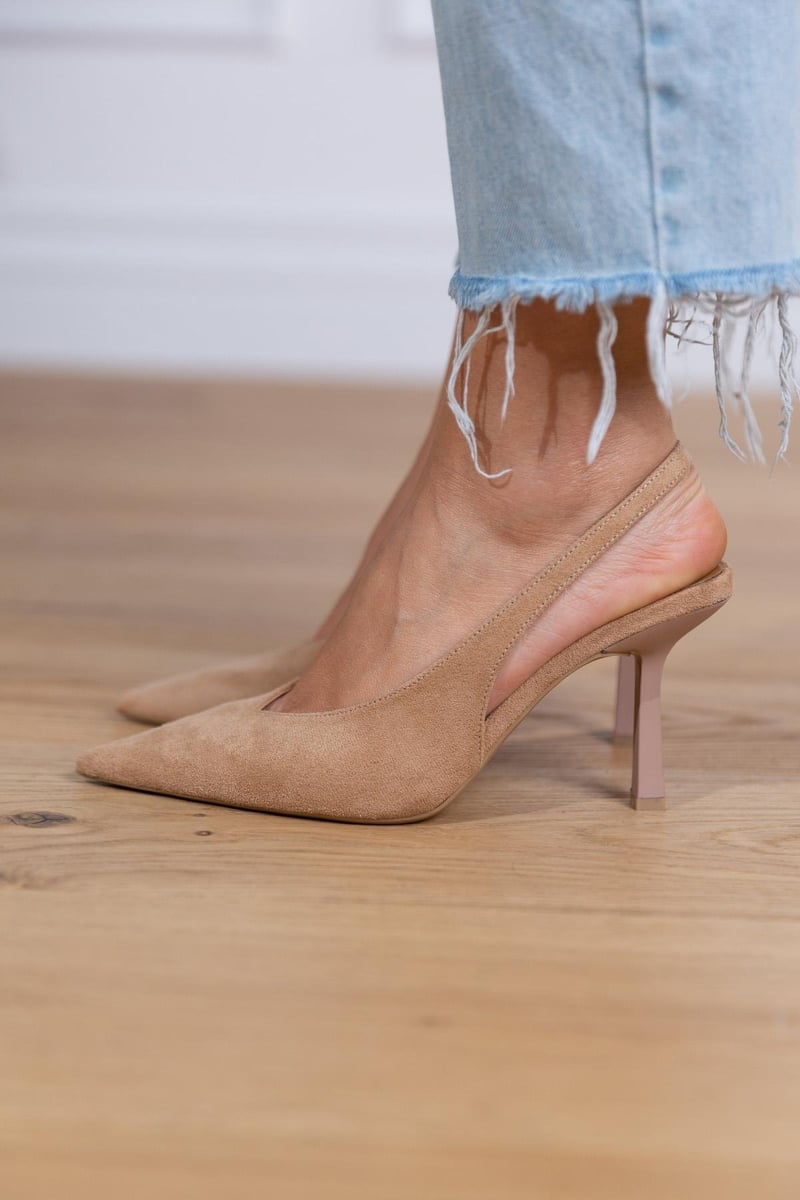 Claudia™ | Scarpe slingback nude eleganti