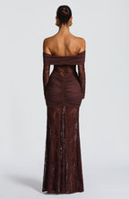 Vestido Libra™ | Elegancia sofisticada con encaje y drapeado