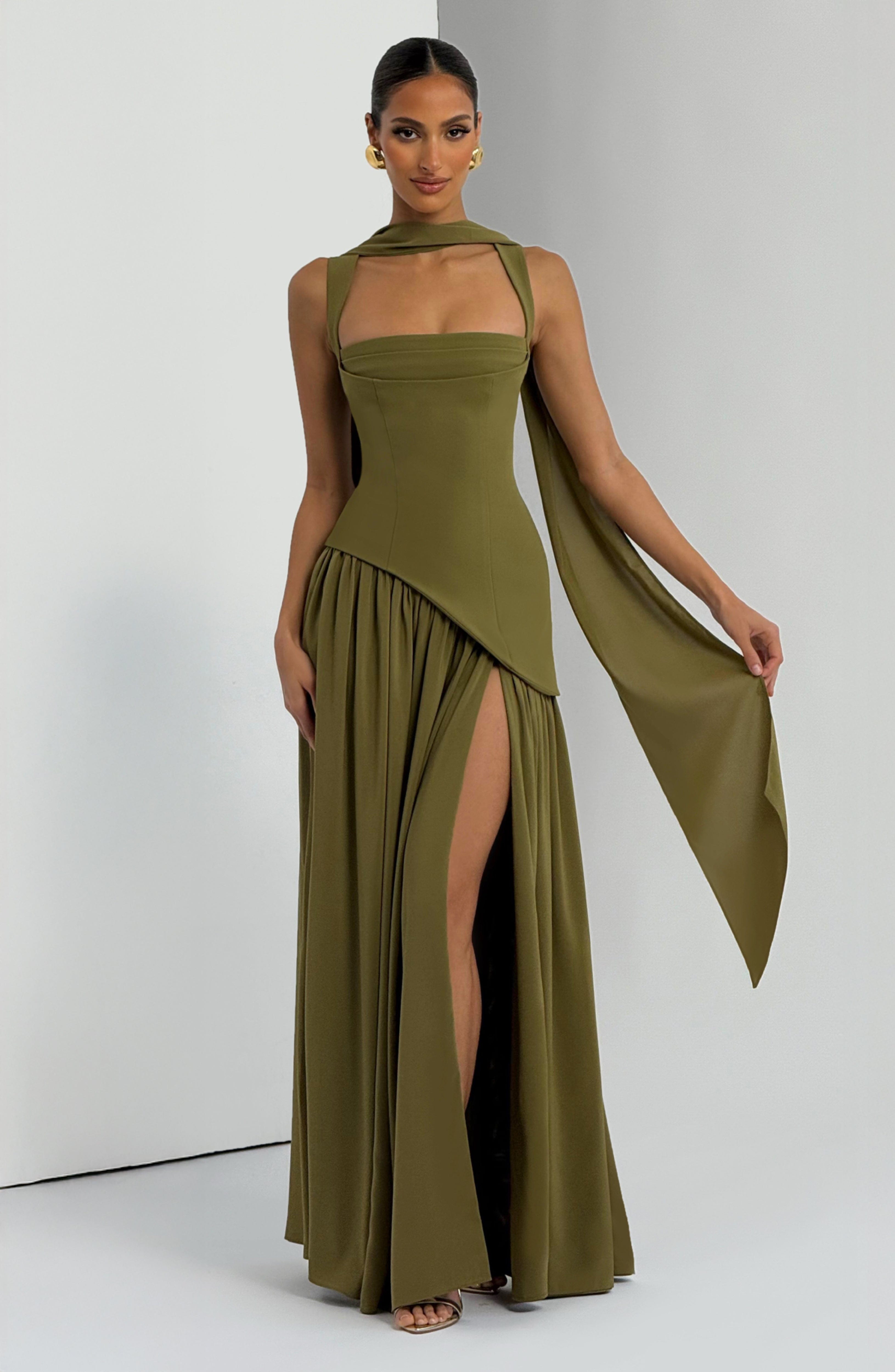 Oliva - Vestido Maxi Elegante