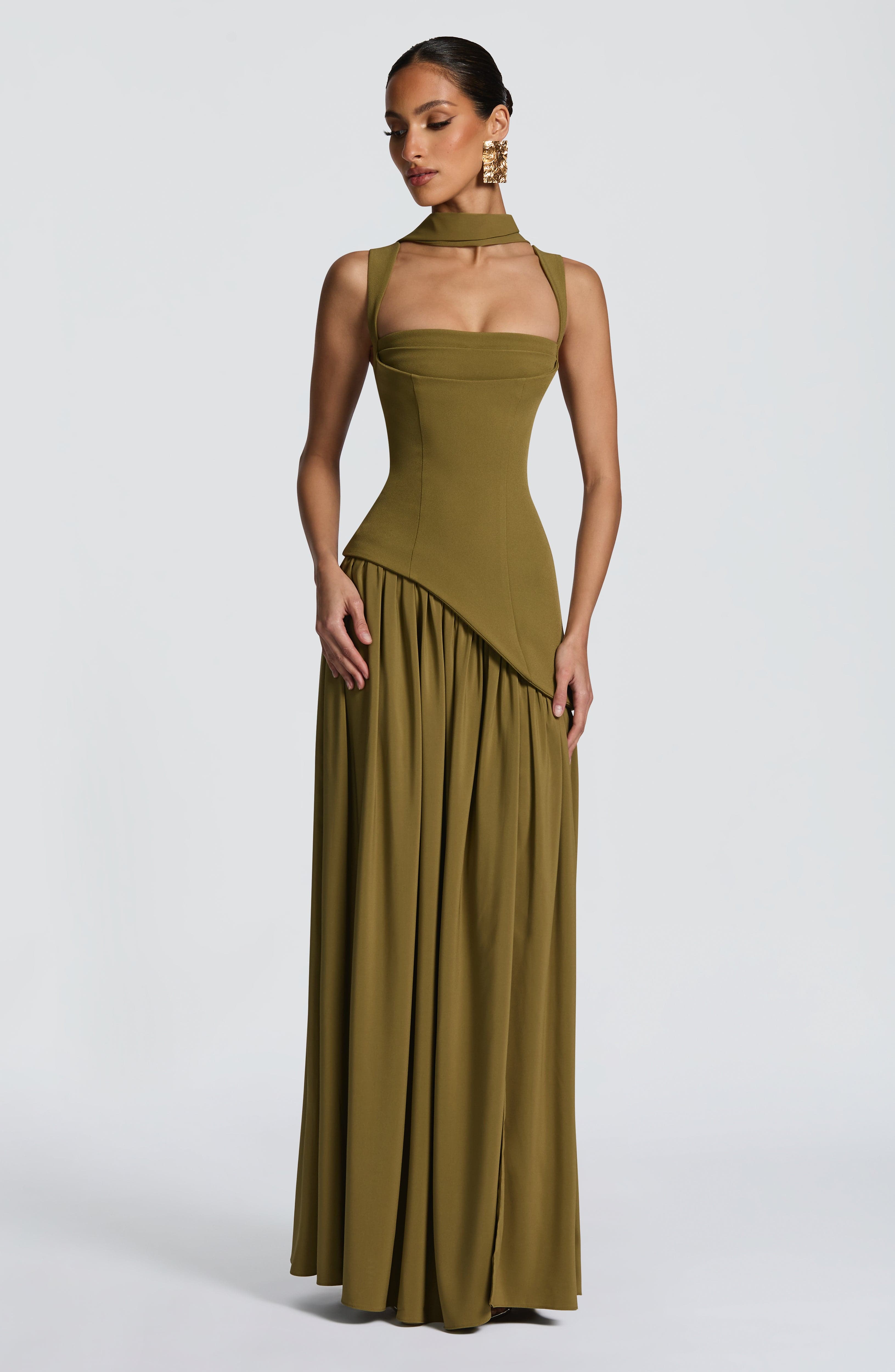 Oliva - Vestido Maxi Elegante